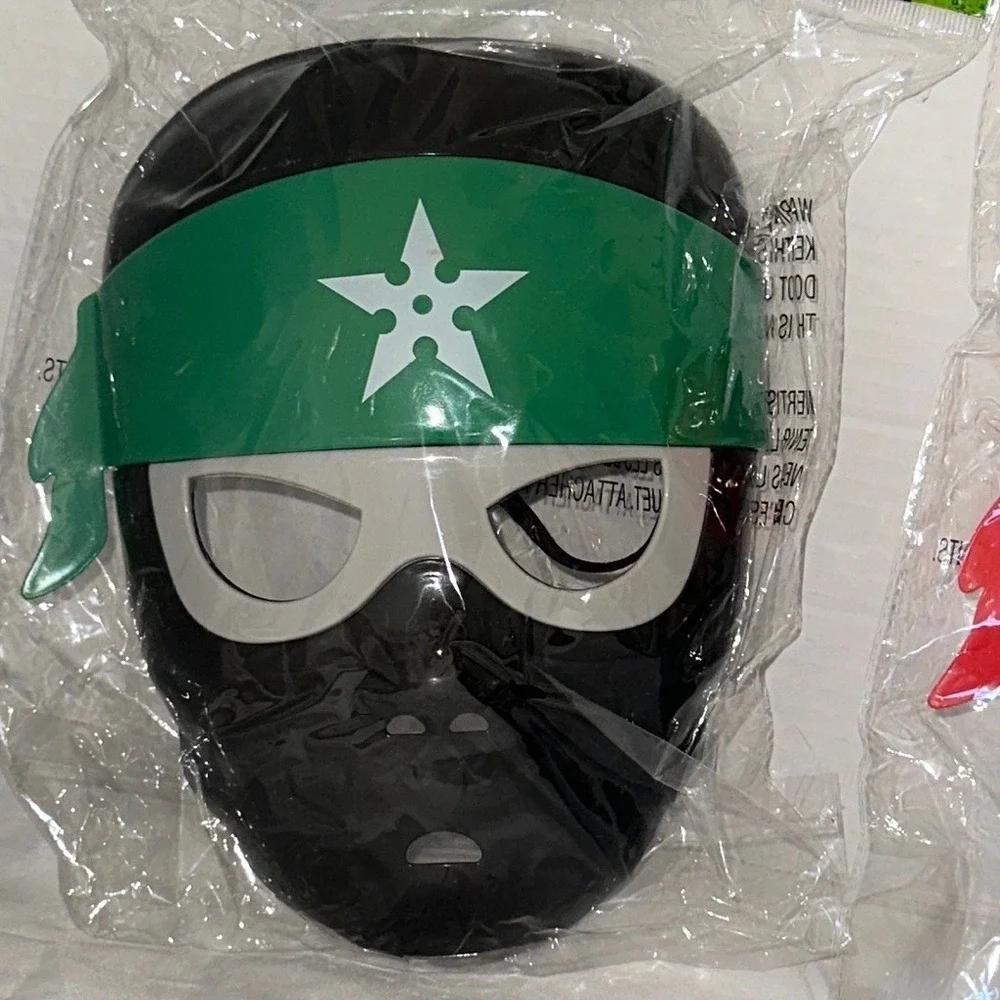 Ninja Light-Up Mask 2 Pack Red and Green Headband Costume Accessory Set 313856